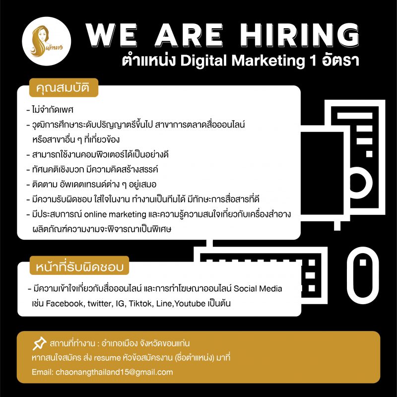 Digital Marketing 1 อัตรา