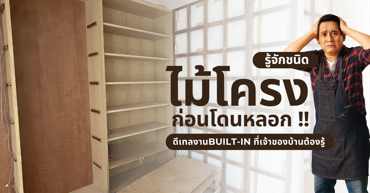 รู้จักชนิด ไม้โครง ก่อนโดนหลอก !! ดีเทลงานBuilt-In ที่เจ้าของบ้านต้องรู้