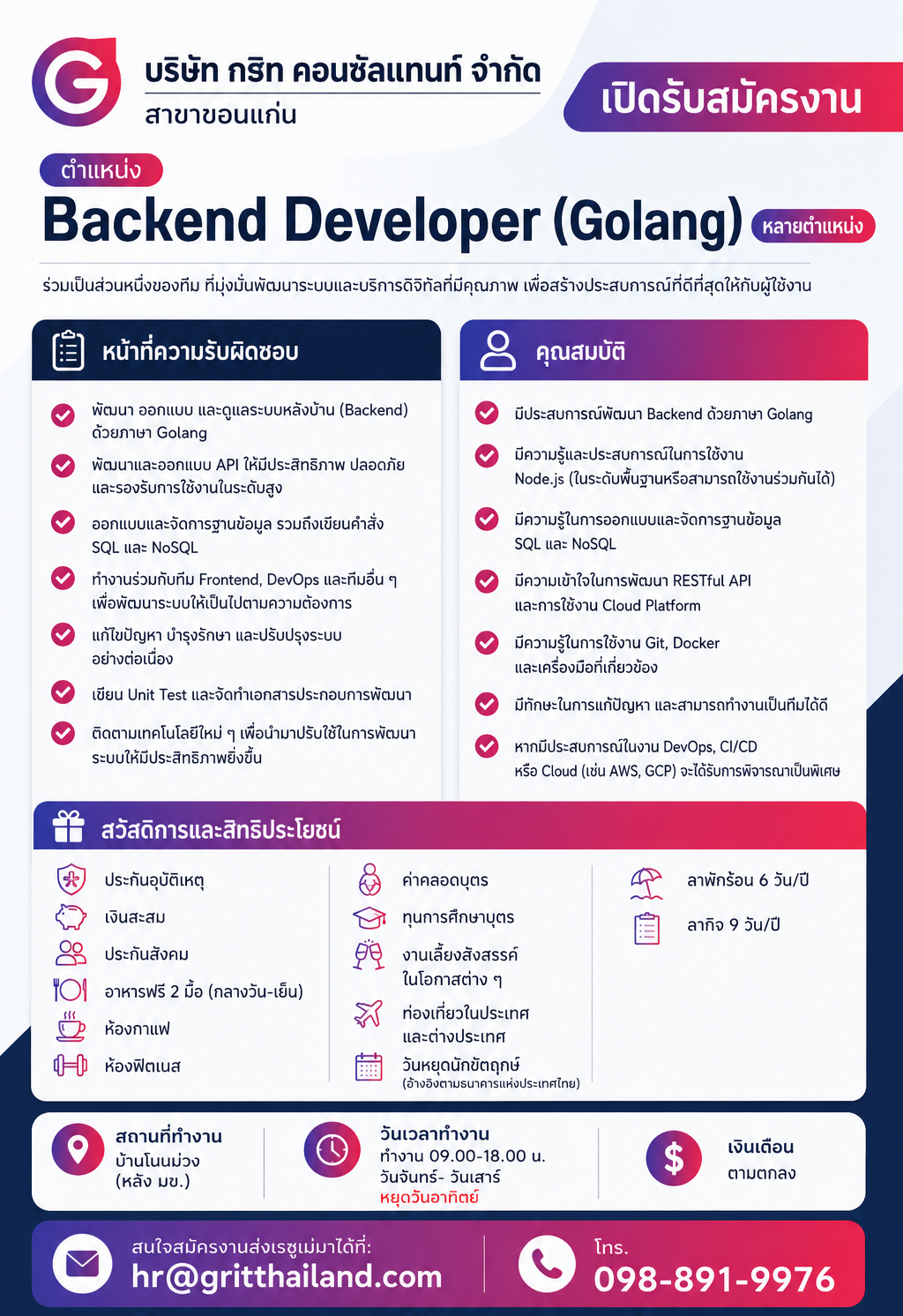 Backend Developer (Golang)