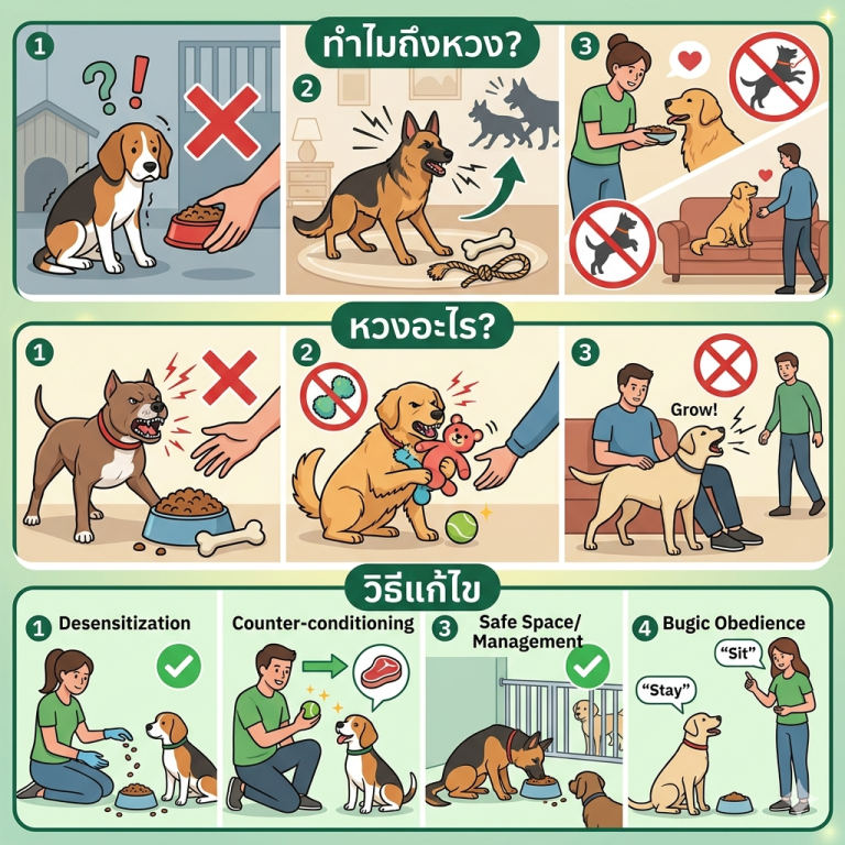 🐶 สุนัขหวงอาหาร หวงของเล่น หวงเจ้าของ เกิดจากอะไร? เปิดวิธีรับมือเพื่อลดพฤติกรรมก้าวร้าวอย่างถูกต้อง