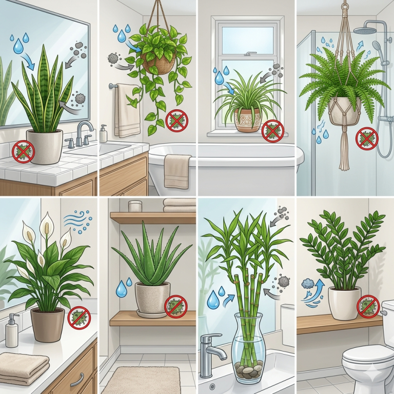 🌿 8 พืชฟอกอากาศในห้องน้ำ ช่วยดูดซับความชื้น ลดกลิ่นอับ ลดโอกาสเกิดเชื้อรา