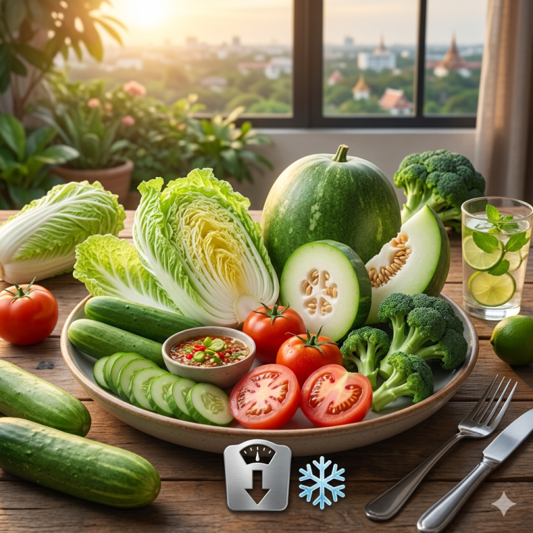 🥗 เปิด 5 ผักมื้อเย็นตัวช่วยคุมน้ำหนัก อิ่มนาน แคลอรีต่ำ เหมาะลดหุ่นช่วงหน้าร้อน