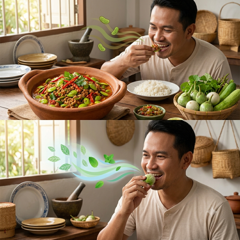 🥬 เปิดเคล็ดลับดับกลิ่นสะตอ “มะเขือเปราะ” ผักเหนาะคู่ครัวใต้ ช่วยลดกลิ่นปากหลังมื้ออร่อย