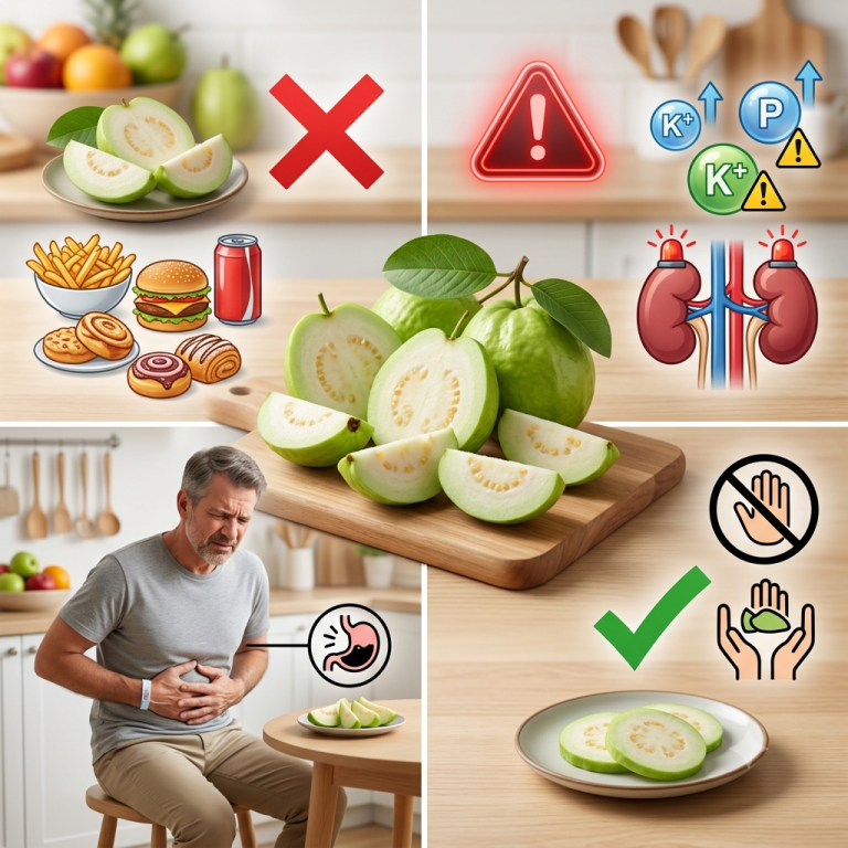 🥝 ฝรั่งห้ามกินกับอะไร? เปิดข้อควรระวังในการรับประทาน พร้อมคำแนะนำสำหรับผู้ป่วยโรคไต