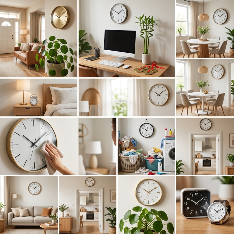 🕰️ แขวนนาฬิกาผิดตำแหน่งอาจกระทบพลังงานบ้าน! เปิด 10 เคล็ดลับจัดวางนาฬิกาตามหลักฮวงจุ้ย เสริมโชคลาภ สุขภาพ และความเป็นสิริมงคล
