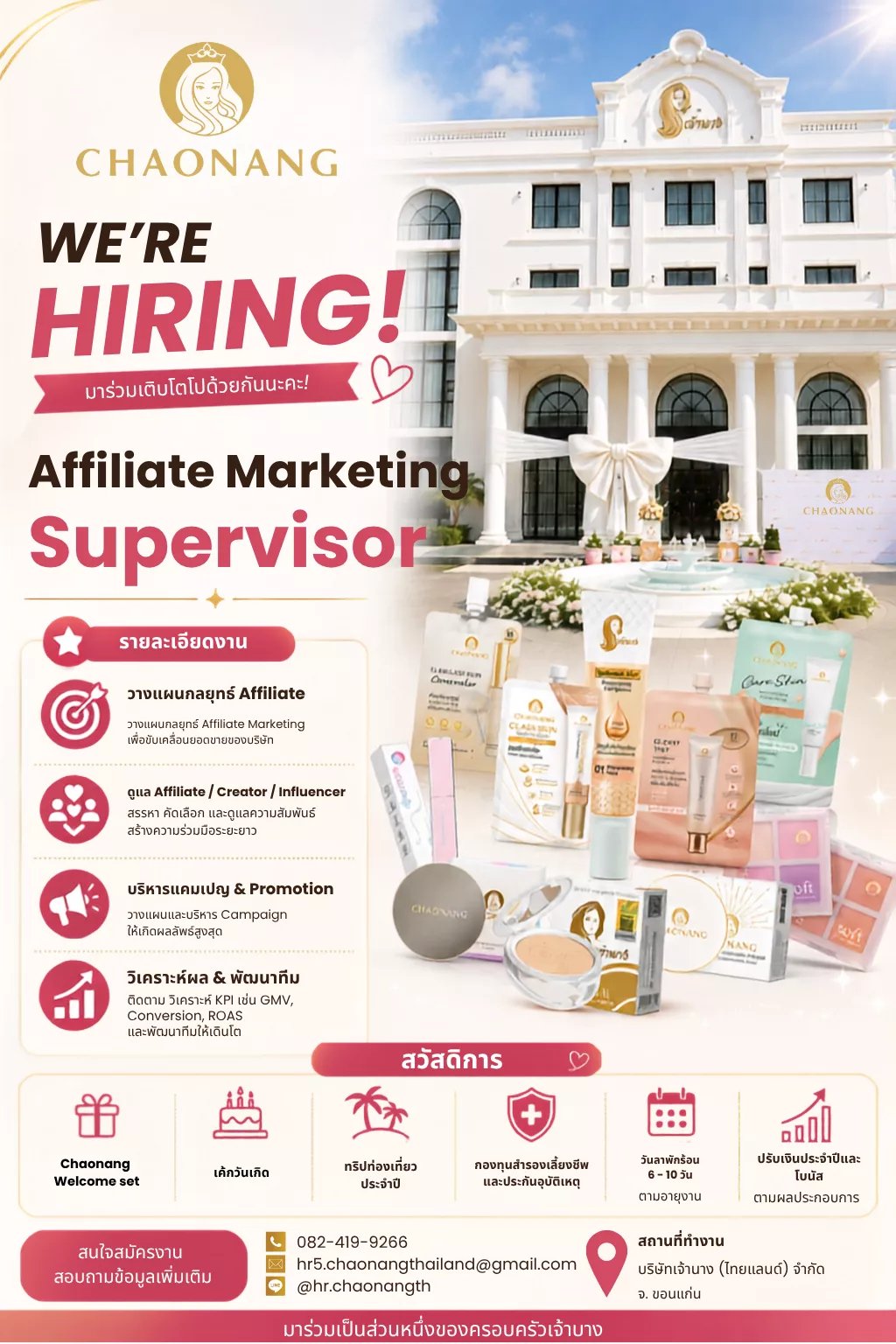 ภาพประกาศรับสมัครงาน Affiliate Marketing Supervisor ภาพที่ 1