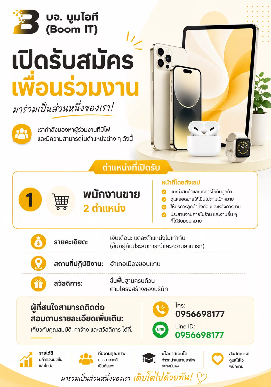 ภาพประกาศรับสมัครงาน พนักงานขาย ภาพที่ 1