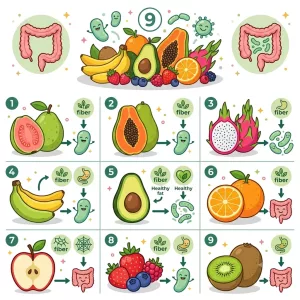 🍎 9 ผลไม้ใยอาหารเด่น ช่วยเลี้ยงจุลินทรีย์ดี ดูแลสุขภาพลำไส้แบบง่าย ๆ