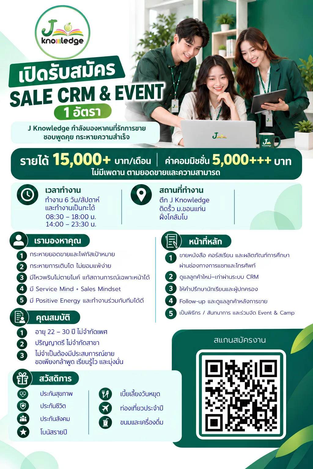 ภาพประกาศรับสมัครงาน SALE CRM & EVENT ภาพที่ 1