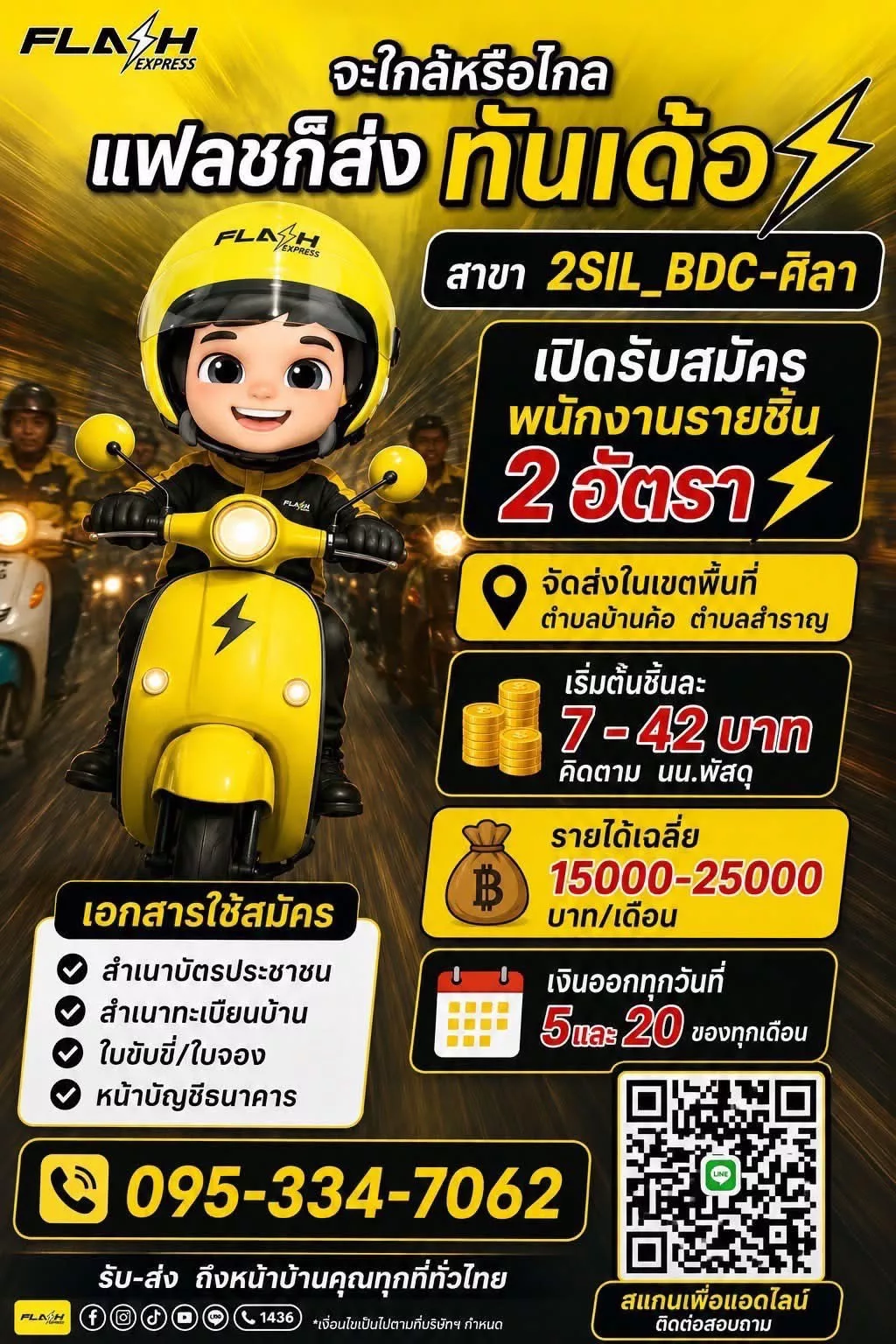 ภาพประกาศรับสมัครงาน พนักงานส่งพัสดุ ภาพที่ 1