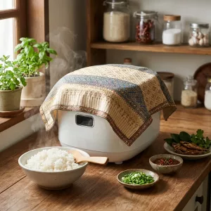 🍚 เคล็ดลับแม่บ้านรุ่นเก๋า! ทำไมต้องใช้ผ้าคลุมหม้อหุงข้าวหลังข้าวสุก ช่วยให้ข้าวนุ่มฟูไม่แฉะ แต่ต้องระวังจุดนี้