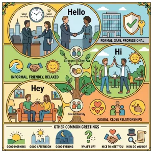🇬🇧 รู้ไว้ใช้ให้ถูก! “Hello, Hi, Hey” คำทักทายอังกฤษต่างกันอย่างไร?