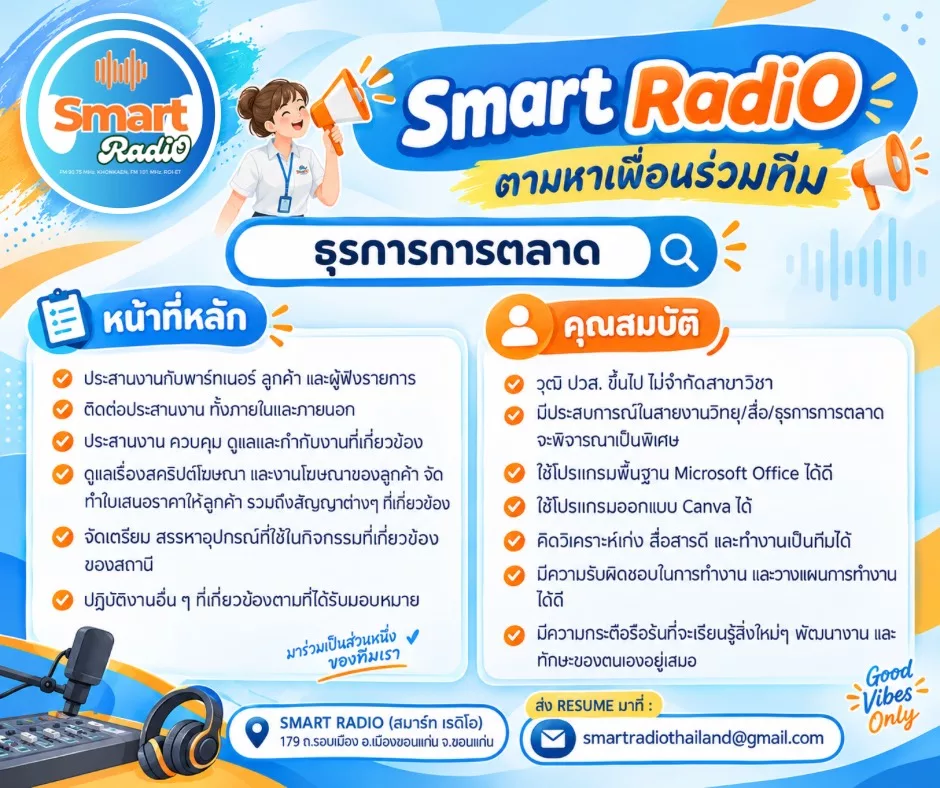 ภาพประกาศรับสมัครงาน ธุการการตลาด ภาพที่ 1
