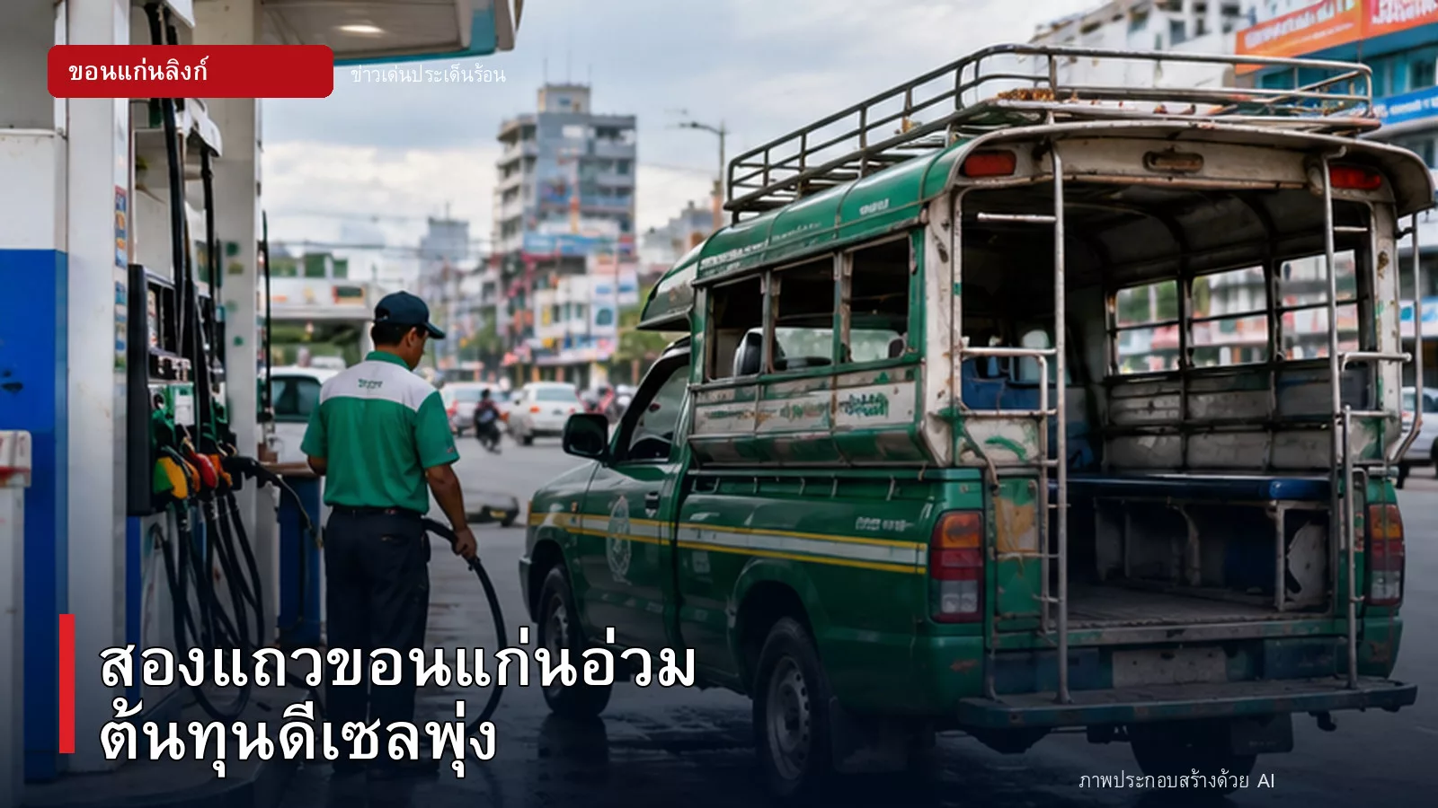 ภาพปกข่าว รถสองแถวขอนแก่นและราคาน้ำมันดีเซล