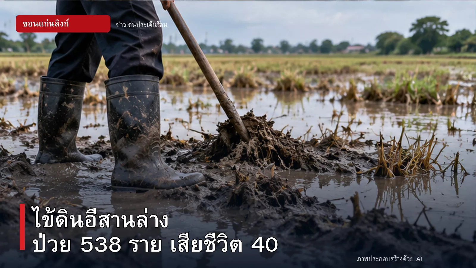 ภาพปกข่าว โรคไข้ดินในพื้นที่อีสานล่าง